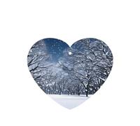 Winter Snow Falling In The Park Printing 10 Pcs Car Air Freshener Hanging Sheets Scented Hanging Sheets With Rope For Home