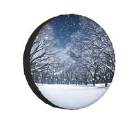 Winter Snow Falling in The Park Tire Cover Fit for Rv, Car, Truck, SUV,Camper Wheel, Waterproof Dustproof Thickening