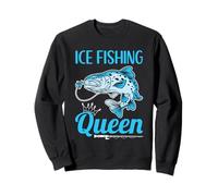 Winter Snow Fishermen Fisher Ice Fishing Queen Sweatshirt