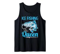 Winter Snow Fishermen Fisher Ice Fishing Queen Tank Top