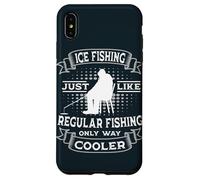 Winter Snow Fishermen Ice Fishing Just Like Regular Fishing Case for iPhone XS Max