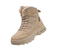 Winter Snow Hiking Boots For Men, Snow Boots Mens Thermal Inter High Top Booties Waterproof Outdoor Mucker Stable Walking Hiking Trekking Comfortable Casual Shoes With Lace Up Fur Lined