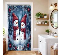 Winter Snow Man Couple Snowmen Shower Curtain 36x72 Inch