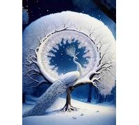 Winter Snow Scene Peacock - 3000 Piece Jigsaw Puzzle Is Fun And Challenging - New Home Desktop Decor - Scenery Toys - Wooden Jigsaw Puzzle