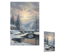 Winter Snow Scene Wall Plate Outlet Cover Toggle Switch Plate 1 Gang Decorative Light Switch Cover for Electrical 5" X 3" WallPlate Switch Plates Plug Cover for Farmhouse Bedroom Art Decor