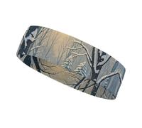 Winter Snow Scene Workout Headband for Men and Women Moisture Wicking Headband for Tennis, Basketball, Running, Gym Outdoor Sports Sweatband