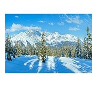 Winter Snow Scenes Backdrop 7x5ft Snow Mountain Pine Forest Photography Background Winter Snowy Scenery Christmas Party Decoration Banner