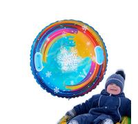 Winter Snow Sleigh Tube - Bright Colored Inflatable Sledge Disc with Grip Handle, Stable Anti -Tip Design for Sliding on Hills, Fun Ride All Age | Durable Family Outdoor Activity for Snow