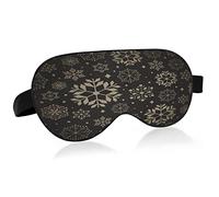 Winter Snowflake Breathable Sleeping Eyes Mask, Cool Feeling Eye Sleep Cover for Summer Rest, Elastic Contoured Blindfold for Women & Men Travel