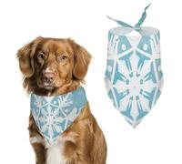 Winter Snowflake Dog Bandana Triangle Dog Scarf Washable Polyester Dog Bibs Cute Pet Bandana for Medium Large Dogs Puppy and Cats