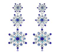 Winter Snowflake Flower Drop Dangle Earrings Hypoallergenic Snowflake Pierced Stud Earrings For Women Christmas Gifts, One Size, Acrylic, No Gemstone