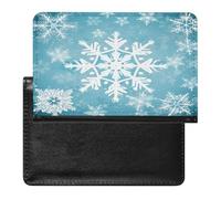 Winter Snowflake Passport Holder Cover Passport Cover Protector Essentials with Credit Card Slots Slim Travel Wallet Covers Documents Organizer Protector for Man&Women