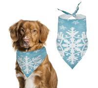 Winter Snowflake Pet Scarf Adjustable Pet Accessories Triangular Scarf Washable Floral Print Puppy Bib Bandana Stylish Comfortable Cat Scarves for Holiday Scarfs