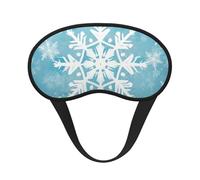 Winter Snowflake Sleep Mask for Side Sleeper, Blackout Eye Mask for Women Men, Zero Pressure Sleeping Masks Soft Breathable Eye Cover Comfortable Blindfold Eyeshade for Night Sleep