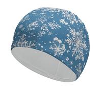 Winter Snowflakes Swim Cap for Women Men Swimming Hat Bath Waterproof Pool Caps for Long Thick Curly Hair