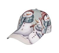 Winter Snowman Baseball Cap for Men Women Low Profile Visor Hats Adjustable Golf Dad Hat Washed Ball Cap Black, Black, One size