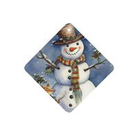 Winter snowman Car Air Fresheners Cards 4 Pcs Long Lasting Car Fresheners Gifts for Men Women Auto Aromatherapy Tablets Hanging Scented Card Rearview Mirror Pendant - Lavender Scent