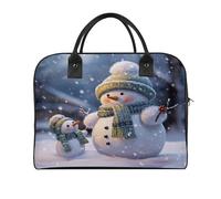 Winter Snowman Laptop Tote Bag Casual Travel Handbag Multi Pocket Shoulder Bags for Work Travel