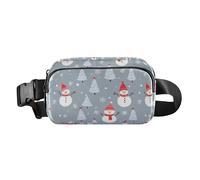 Winter Snowman Lcute Pattern Fanny Pack for Women Men, Bumbag Crossbody Waist Packs with Adjustable Strap Belt Bag for Travel Workout Hiking