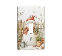 Winter Snowman Light Switch Cover, Festive Red and White Holiday Decor, Charming Snowman Design for Home Accents, Thermoplastic Wall Plate, Standard Size Single Toggle