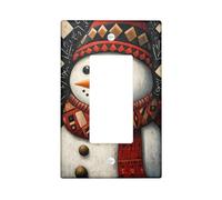 Winter Snowman Light Switch Cover Plate, Festive Holiday Decor, Artistic Design for Home Accents, Standard Size Single Rocker