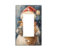 Winter Snowman Light Switch Cover Plates/Outlet Covers, Holiday Snowman with Red Hat for Wall Decor, Thermoplastic Wall Plates, Standard Size Single Rocker
