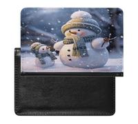 Winter Snowman Passport Holder Cover Passport Cover Protector Essentials with Credit Card Slots Slim Travel Wallet Covers Documents Organizer Protector for Man&Women