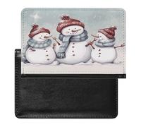 Winter Snowman Passport Holder Vaccine Card Holder Travel Document Organizer Credit Card Organizer for Women/Men