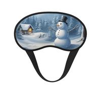 Winter Snowman Print Adults Washable Eye Mask for Nap Light Blocking for Home Hotel Airplane Camping