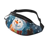 Winter Snowman Printed Chest Pack Waist Bag for Men Women Running Belt Bag Fanny Packs Chest Bags Travel Hiking Daypack