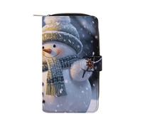 Winter Snowman Wallet Multifunctional Wallets for Men Compact Wallet Purse Passport Bag