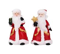 Winter Snowmen Sculptures, Set of 2 Small Statues | resin construction, non-slip base, perfect for mantelpiece