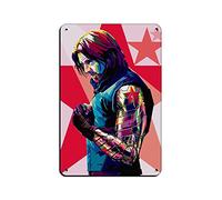 Winter Soldier Bucky Barnes Sebastian Stan Movie Hero 25 Tin Sign Vintage Metal Pub Club Cafe bar Home Wall Art Decoration Poster Retro 8x12inch(20x30cm)