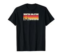 Winter Solstice Limited Edition Retro 70s Camp Style Value Graphic T-Shirt, Men, Black, S