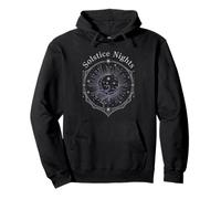 Winter Solstice Nights Celestial Magic Moon Stars Astronomy Pullover Hoodie