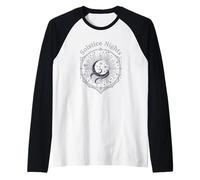 Winter Solstice Nights Celestial Magic Moon Stars Astronomy Raglan Baseball Tee