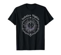 Winter Solstice Nights Celestial Magic Moon Stars Astronomy T-Shirt