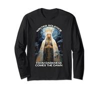 Winter Solstice Yule Queen Nordic Christmas Xmas Graphic Long Sleeve T-Shirt