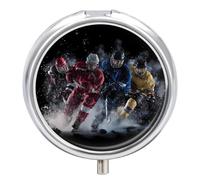 Winter Sports Hockey Player Pill Case Travel Medicine Organizer Box