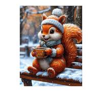 Winter Squirrel Jigsaw Puzzles for Adults 500, Fun Challenging Educational Games, Difficult Jigsaw Puzzles for Adults, Puzzle 500 Pieces