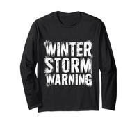 Winter Storm Warning Weather Meteorologist Alert |- Long Sleeve T-Shirt