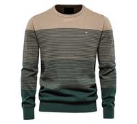 Winter Striped Sweater for Men Slim Fit Crewneck Jumper Sweater Jumper Men's Color Block Sweater Knit Men's Jumper Striped Knitted Crew Neck Long Sleeve Sweater Knit Pullover Sweatshirt Slim Sweater