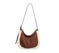 Winter Suede Blend Shoulder Bag with Fashion Shoulder Bag for Daily Coming to Work and Casual Outings, coffee, standard size, Sling Backpacks