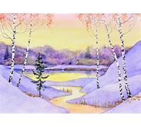 Winter Sunrise Deluxe Boxed Holiday Cards (20 cards, 21 self-sealing envelopes)