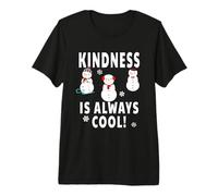 Winter Teacher Design - Kindness is Always Cool Snowman Premium T-Shirt