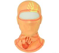 Winter Temperature Sensing Balaclava For Skiing And Snowboarding, Color Changing Heat Responsive Mask With Wind (Orange)