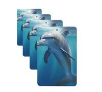 Winter The Dolphin 4 Pcs Car Air Freshener Lavender Hanging Scented Cards Automotive Scented Hanging Sheets Rectangle For Car Home Office Closet Bathroom