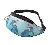 Winter The Dolphin Fanny Pack for Man Woman, Fashion Adjustable Chest Bag, Travel Sport Walking Waist Bag