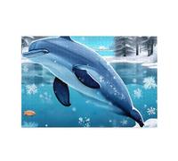 winter the dolphin Horizontal Wooden Jigsaw Puzzle 1000 Pieces Relax and Improve Hands on Skills and Concentration