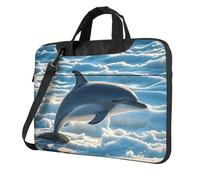 Winter The Dolphin Laptop Bag 13-15.6Inch, 360° Protective Laptop Sleeve Case Shockproof Messenger Shoulder Bag Waterproof Computer Case Carrying Cover Briefcases for Men Women